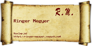 Ringer Megyer névjegykártya